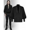 Camicia con allacciatura e ricami