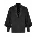 Camicia con allacciatura e ricami