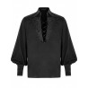 Camicia con allacciatura e ricami