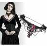 Collarino in pizzo e pietre  rosse