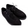 Creepers in camoscio con lacci  e suola bassa