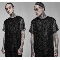 Maglia con tessuto bucherellato e inserti su maniche
