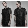 Maglia con tessuto bucherellato e inserti su maniche