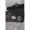 Creepers in camoscio con punta e fibbia
