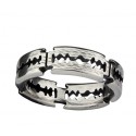 Anello in acciaio con lamette