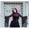 Maglia a rete ragnatela con maniche pipistrello