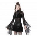 Maglia a rete ragnatela con maniche pipistrello
