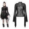 Maglia a rete ragnatela con maniche pipistrello