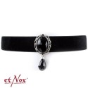Collarino in velluto con pietra  nera