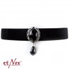Collarino in velluto con pietra  nera