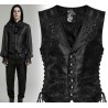 Gilet  damascato con allacciatura laterale