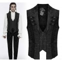 Gilet in tessuto broccato con zip