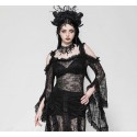 Maglia in pizzo con maniche svasate