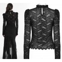 Maglia in pizzo con collo alto