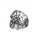 Anello in metallo con  ragnatela