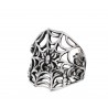 Anello in metallo con  ragnatela