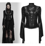 Maglia in velluto e pizzo