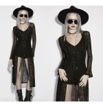 Cardigan trasparente con lacci su spalle