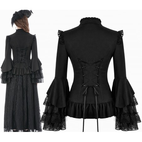 Camicia con maniche svasate